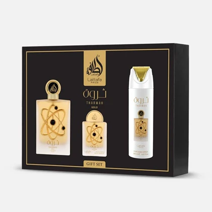ست ادکلن زنانه لطافه ثروه گلد Lattafa Tharwah Gold Gift Set