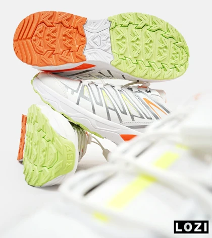 کفش کتانی بزرگ پا سفید نارنجی سالومون Salomon X ULTRA