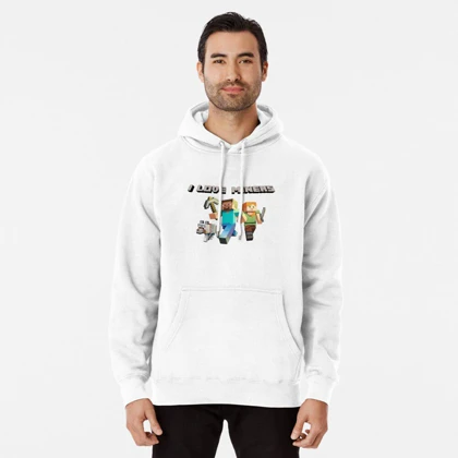 هودی طرح I Love Miners Minecraft Design for Gamers ماینکرافت