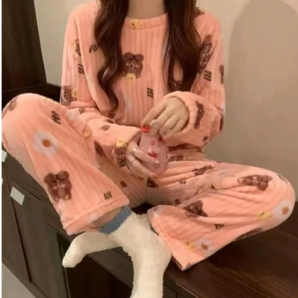 ست راحتی زنانه تدی حوله ای خرسی