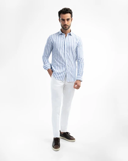ام کی کالکشن پیراهن آستین بلند mk-25699-dark-blue