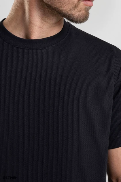 تیشرت مردانه ژاکارد یقه گرد