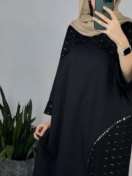 مانتو کفتان مشکی ماهانا