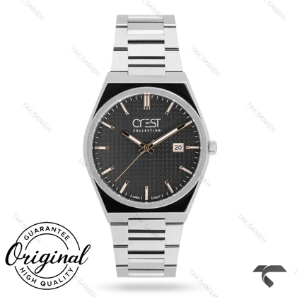 ساعت کرست مردانه 6380-4 صفحه مشکی Crest-11073-G