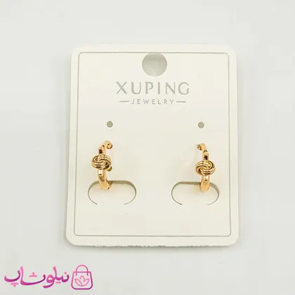 گوشواره حلقه‌ای کوچک ژوپینگ طرح گره