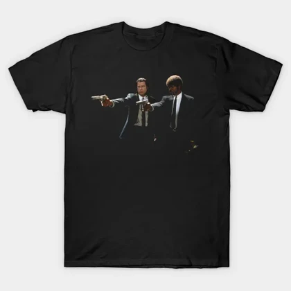تیشرت کلاسیک داستان عامه پسند | تیشرت Pulp Fiction طرح Vincent Vega And Jules Winnfield کد 111800