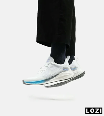 کفش کتانی مردانه و زنانه سفید Nike air zoom مدل 4326