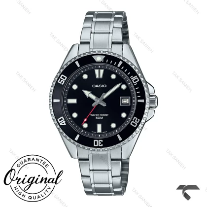 ساعت کاسیو مردانه MDV-10D-1A1V اصل استیل مشکی Casio-11822-G