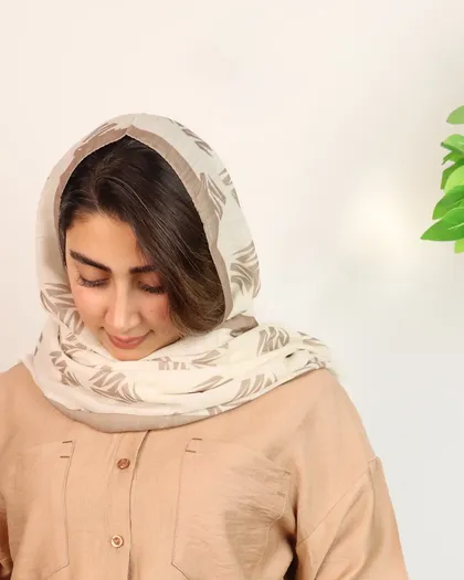 شال زنانه منگوله‌دار چاپی 0615
