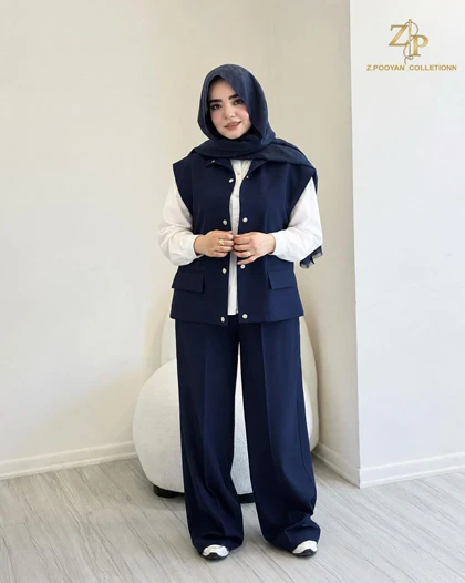 وست و شلوار زنانه گاباردین نیسا