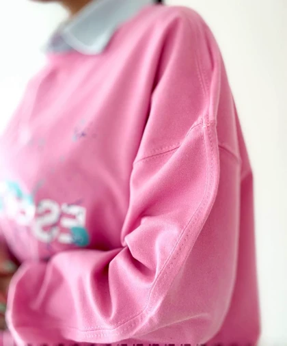 دورس پنبه زنانه مدل باکسی طرحدار قد 70