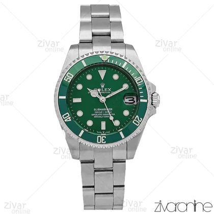 ساعت رولکس سابمارینر زنانه نقره ای صفحه سبز 107038