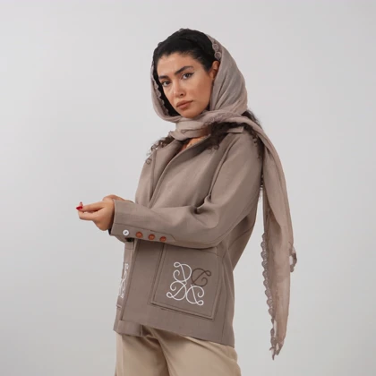 کت جیب گلدوزی