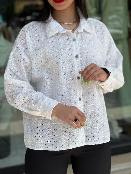 شومیز سوزن دوزی شده کوک و دوک کد 458