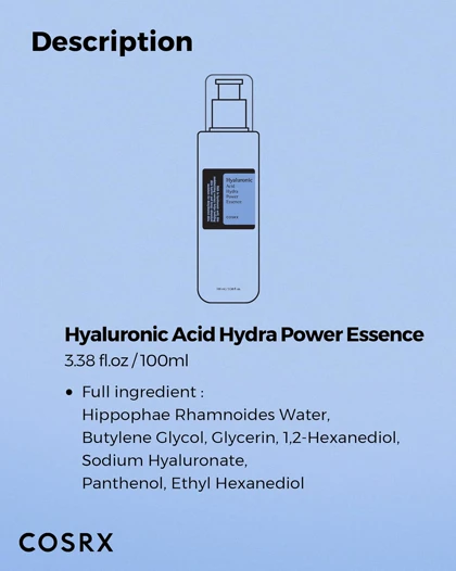 سرم آبرسان کوزارکس مدل Hyaluronic Acid حجم 100 میلی لیتر