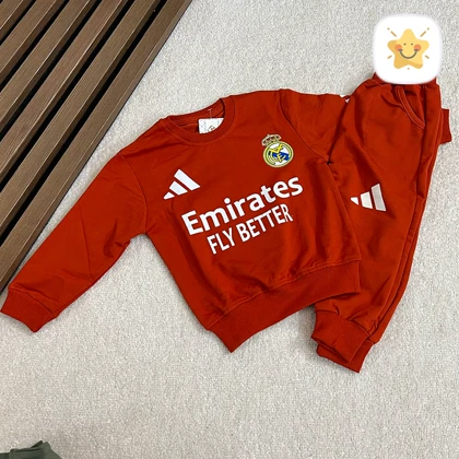 ست ورزشی پسرانه بلوز و شلوار رئال مادرید مناسب 1 تا 8 سال
