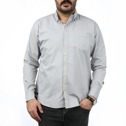 پیراهن کتان آستین بلند مردانه تن کوک مدل 110492