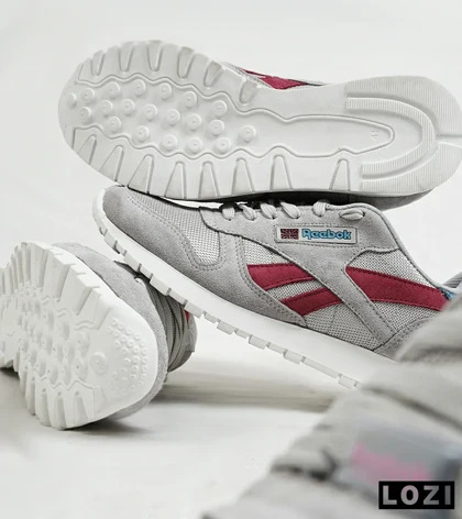 کفش کتانی طوسی قرمز مردانه Reebok LEGACY