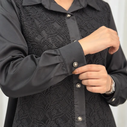 شومیز گیپور تینا مشکی