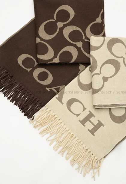 شال بافت موهری COACHوارداتی کد1004608