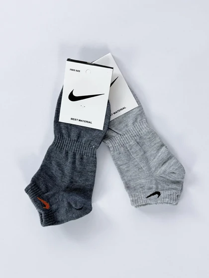 جوراب مچی مردانه وسط کش نخ پنبه طرح نایکی Nike