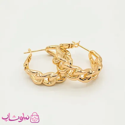 گوشواره حلقه‌ای ژوپینگ مدل کارتیه درشت