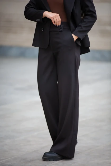 شلوار زنانه بلدینگ دکمه نما