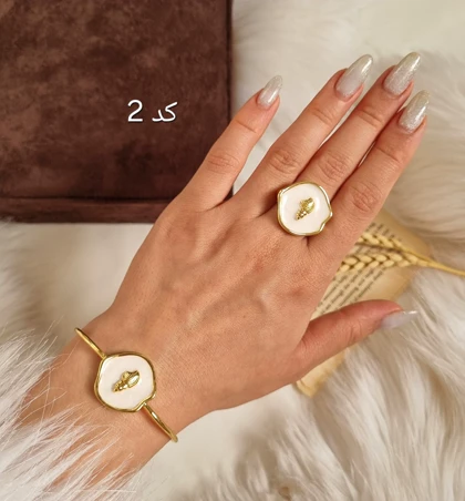 ست بنگل و انگشتر میناکاری M4