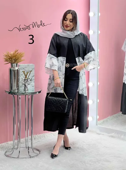 مانتو عبایی پفکی طرحدار
