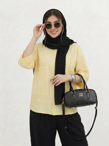 شومیز ینزی راه راه دوجیب