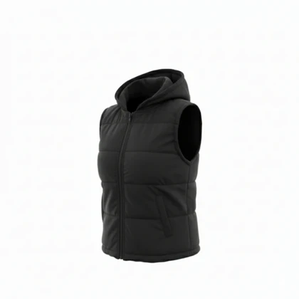 پافر کوتاه زنانه کلاه دار مشکی