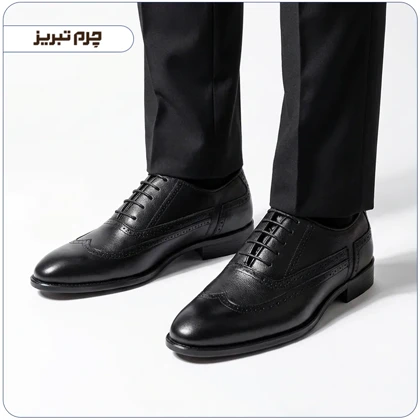 کفش مجلسی مردانه چرم مدل NB510