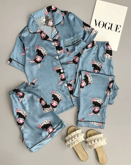 ست سه تیکه ساتن کد 3358