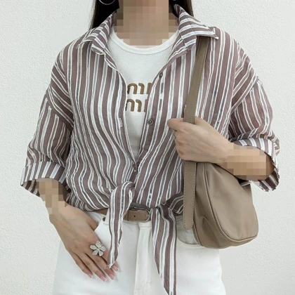 شومیز زنانه دو تیکه پری جلو گره‌ای | آی بولک