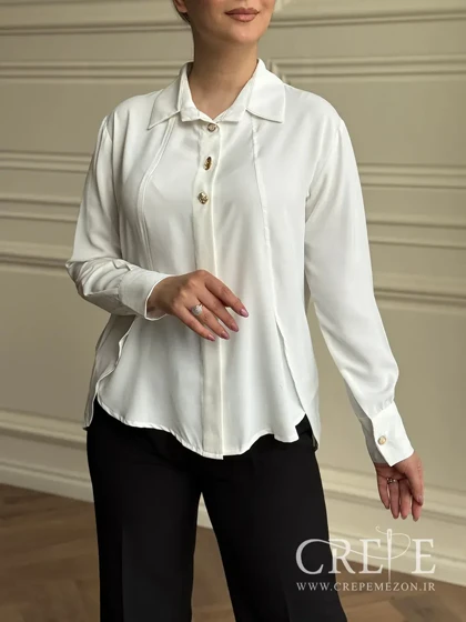 شومیز سه دکمه بغل هلال