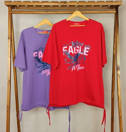 تیشرت لانگ چاپ عقاب (PO-1-1551)