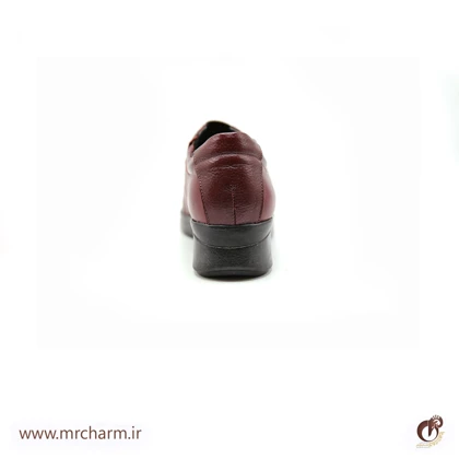 کفش چرم طبی زرشکی mrc2111-23