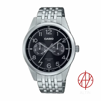 ساعت مچی مردانه کاسیو Casio مدل MTP-E340D-1A اورجینال با نمایشگر مولتی‌فانکشن