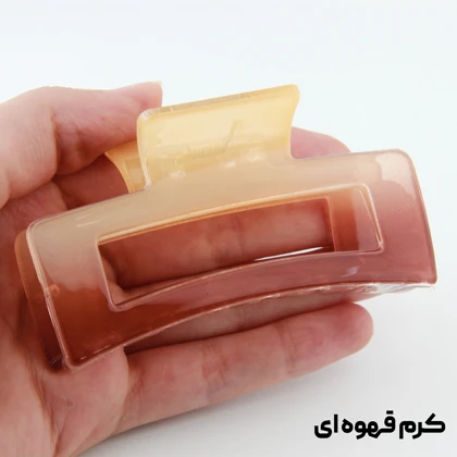 کلیپس دخترانه مدل مستطیل ساده دو رنگ