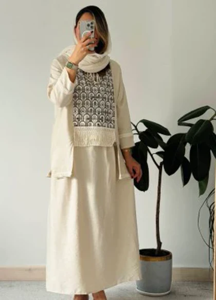 مانتو دامن سوزن دوزی