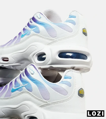 کفش کتانی مردانه و زنانه سفید بنفش آبی NIKE AirMax Plus TN Ultra مدل 7002