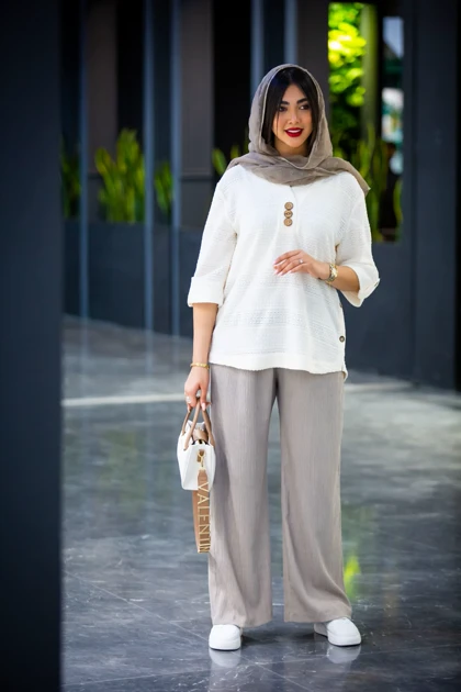 مانتو مراکشی 3 دکمه نما چوبی