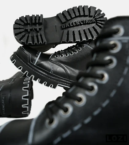 بوت مردانه مشکی BALENCIAGA Sketch مدل 6862