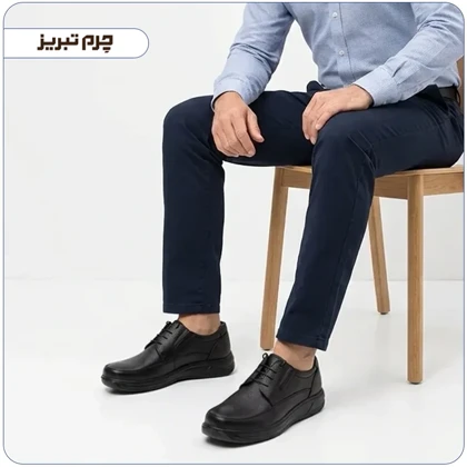 کفش راحتی مردانه چرم مدل کارا بندی