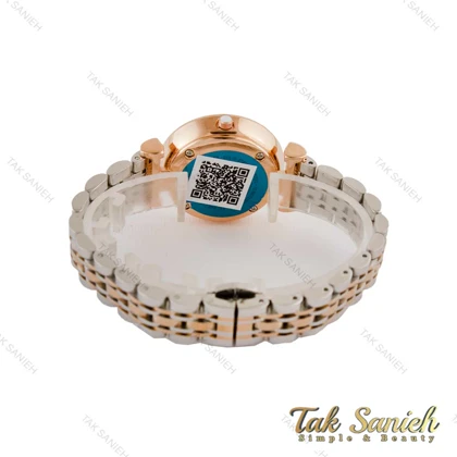 ساعت امپریو آرمانی زنانه دورنگ رزگلد صفحه طوسی Armani-5181-L