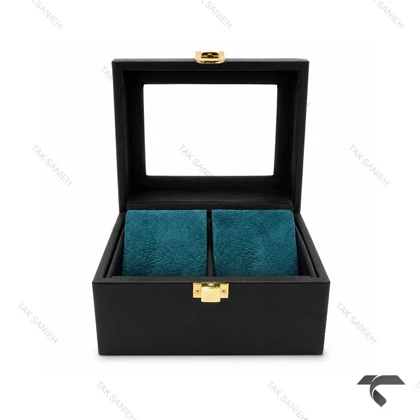 جعبه ست ساعت مچی 2 تایی چرمی مشکی سبز Watches-Box-Set-10777-S