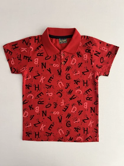 تیشرت بچگانه قرمز طرح هپی20029