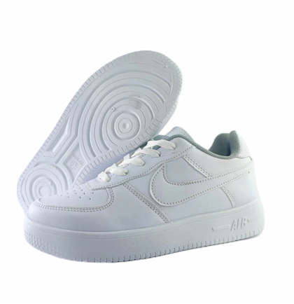 کفش اسپرت زنانه و پسرانه برند نایکی مدل ایرفورس nike airforce سفید کد 258