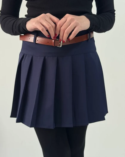 دامن پلیسه کمردار کد 400010