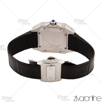 ساعت کارتیه زنانه مدل سانتوس سیلور مشکی 105593